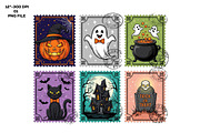 Retro Halloween Cat Ghost Png, an Illustration by CreationArt (Thumbnail 1 of 5)