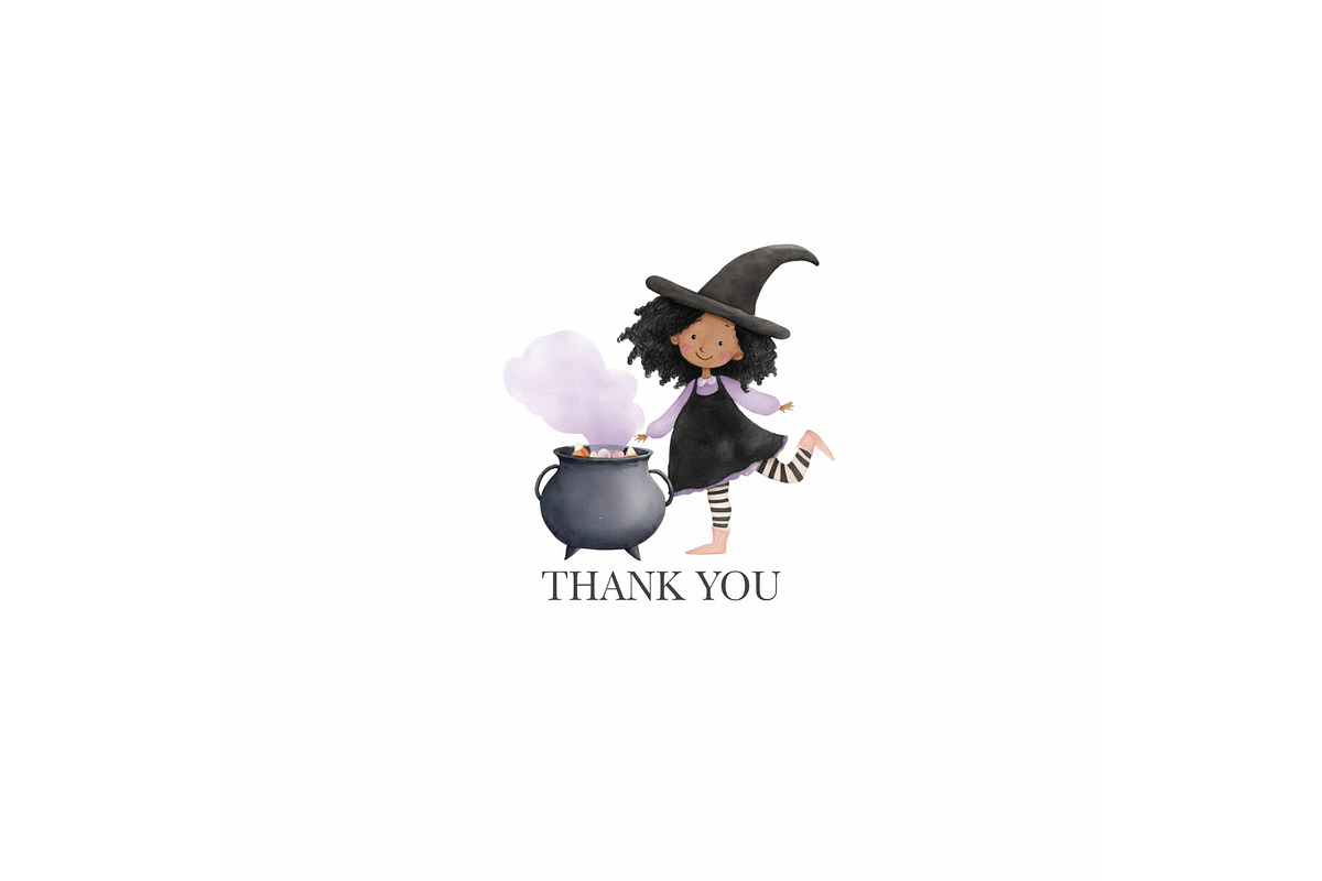 Watercolor Cute Halloween Clipart, an Illustration by CharmClipart (Photo 9 of 9)