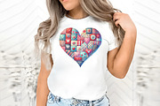 Patchwork heart valentine day Png, an Illustration by RobertsArt (Thumbnail 4 of 7)