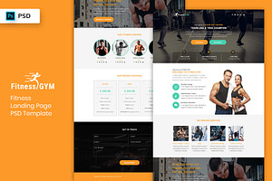 Fitness Landing Page PSD Template