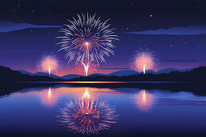 Fire works holiday photograph, a Holiday Photo by ComfortQ