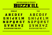 Buzzkill Display Font, a Font by Brethrendesignco (Thumbnail 2 of 2)
