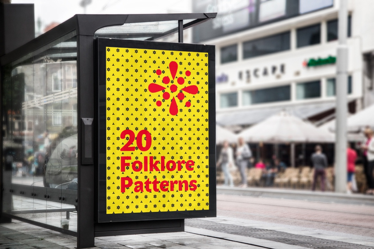 Folklore Patterns & Elements + Font, a Pattern Graphic by Little Jimi Shop (Photo 8 of 9)