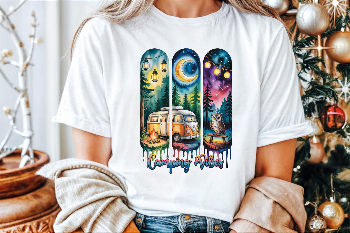 Camping Vibes Brushstroke Sublimatio, an Illustration by Sublimation Artist (Photo 6 of 9)