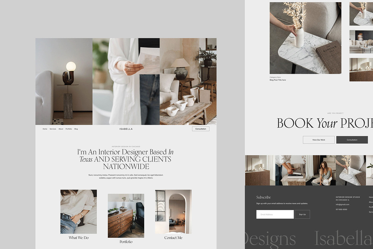 Portfolio Squarespace 7.1 Template, a Websites & App Template by Kseniia_Design (Photo 6 of 8)