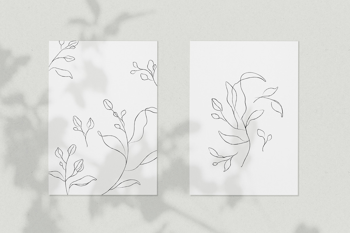 Minimalist Leaf Line Sketches, an Illustration by Galerie Design Studio (Photo 4 of 6)