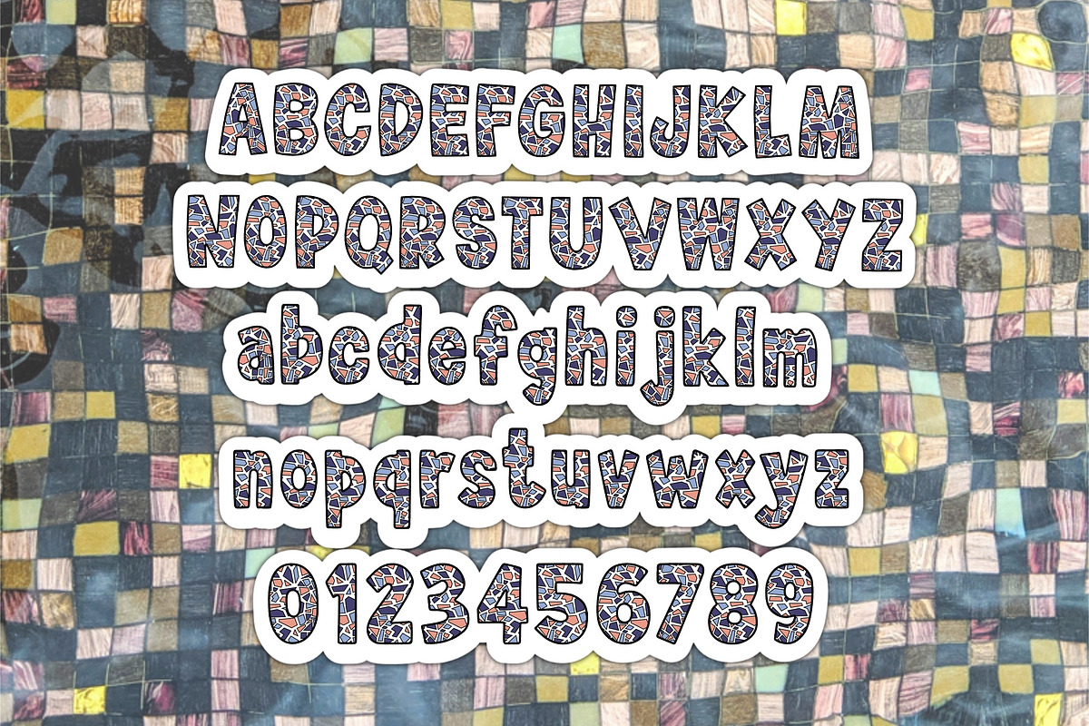 Mosaic Color OTF PNG SVG, a Symbol Font by DREAMs Soul G. (Photo 2 of 5)