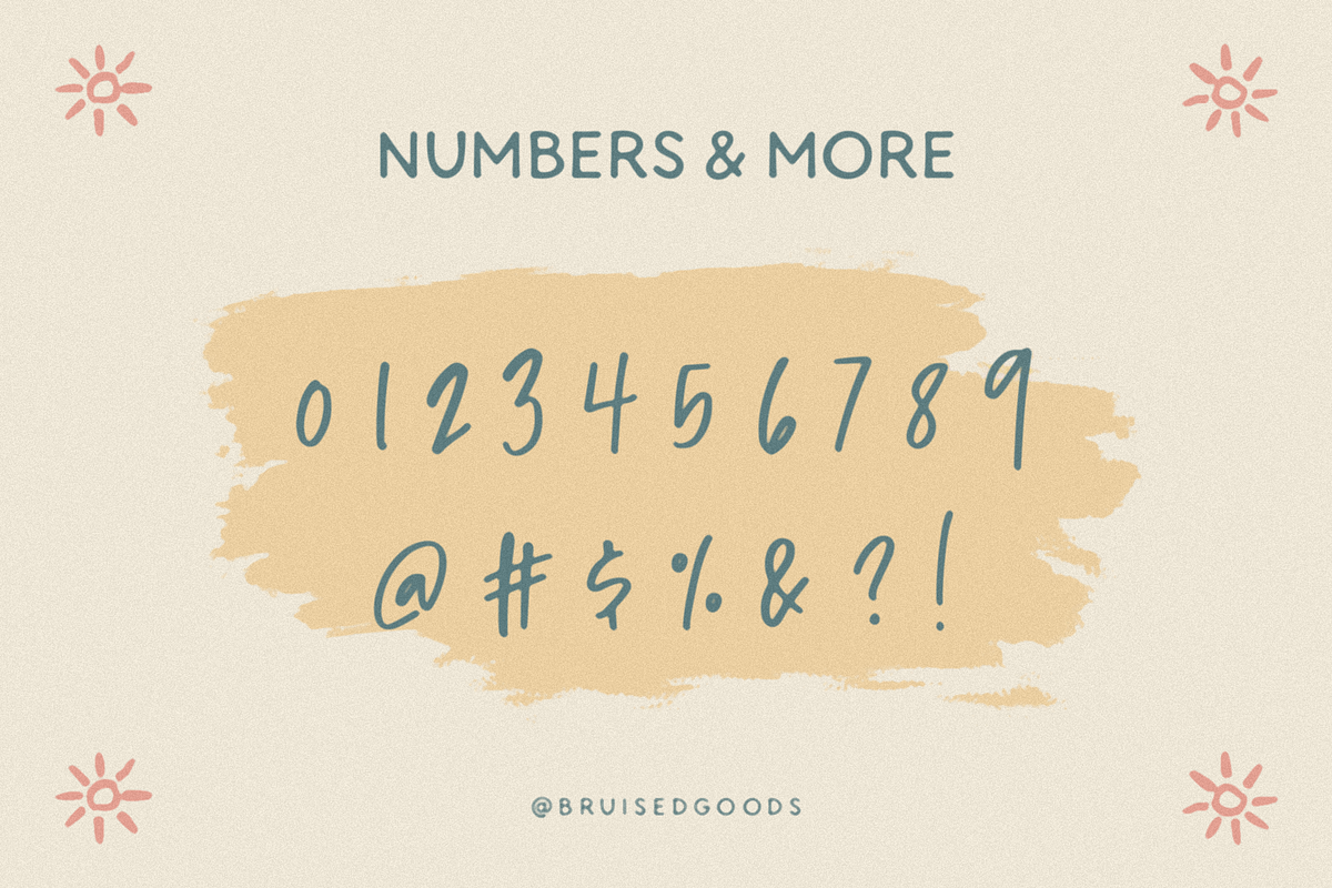 Sun Bum + Pelicano, a Handwritten Font by Bruised Goods (Photo 7 of 7)