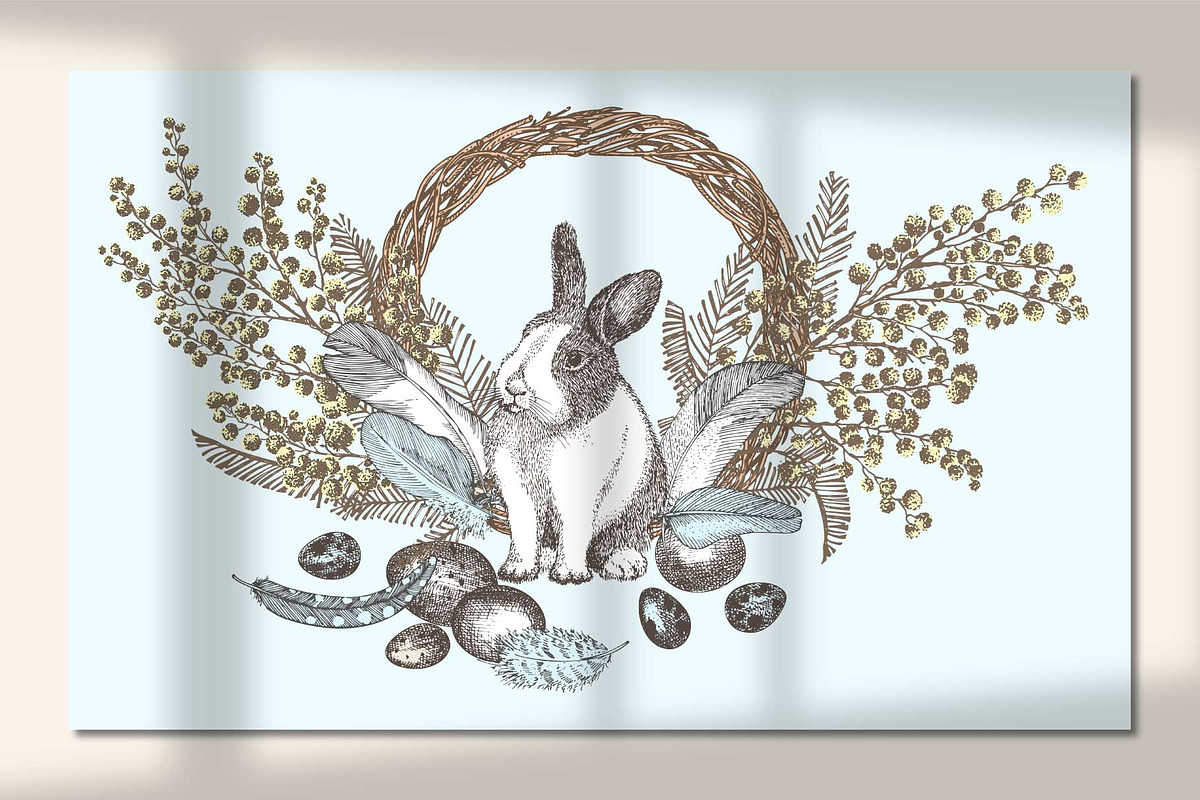 Spring Rabbit cute vector collection, an Animal Illustration by Zimages (Photo 4 of 9)
