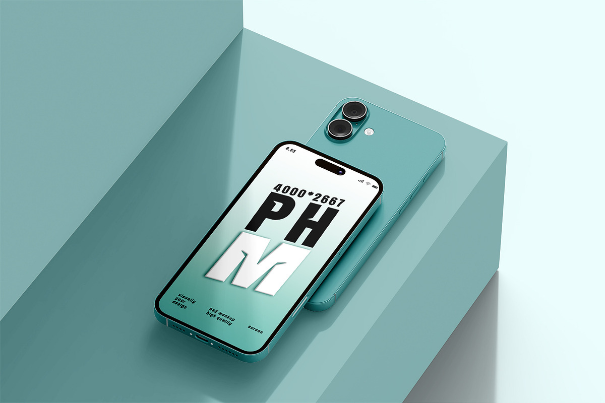 iPhone 16 Mockup, an iPhone Mockup by pixelmock (Photo 11 of 13)