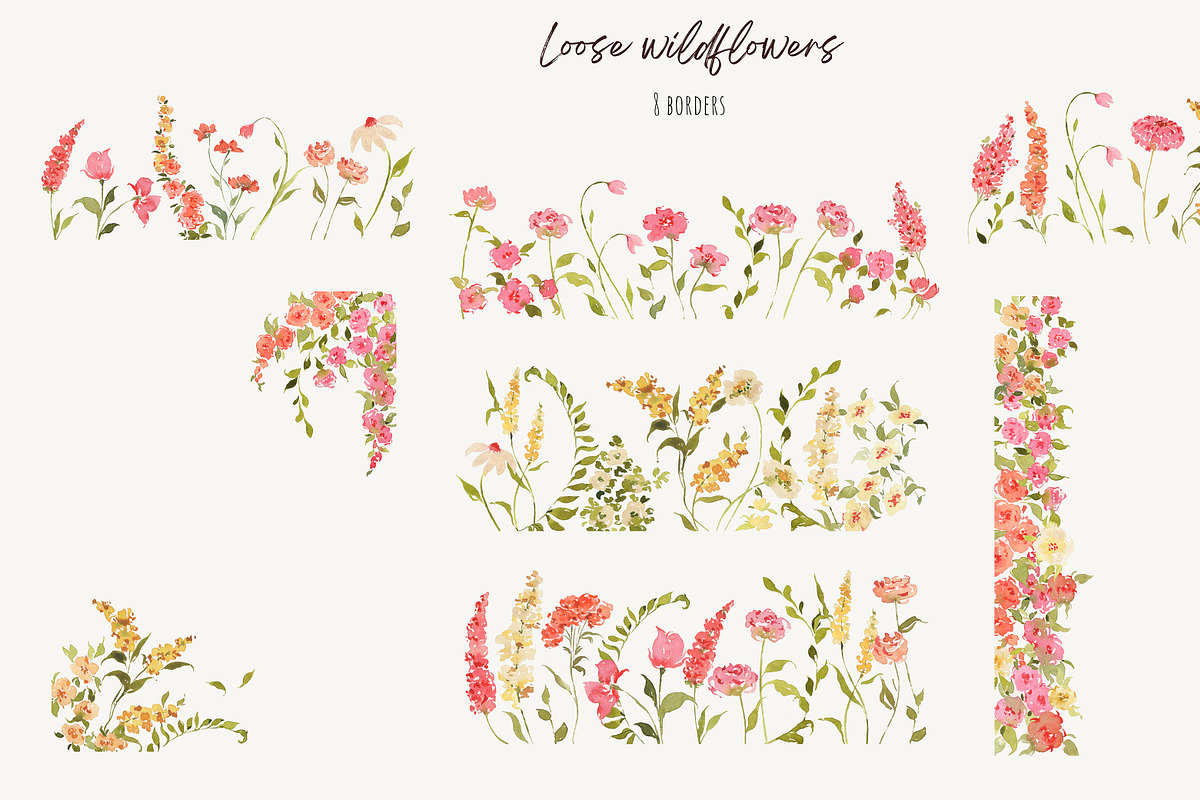 Loose wildflowers - watercolor set, an Illustration by Bruna Illustrates (Photo 6 of 6)