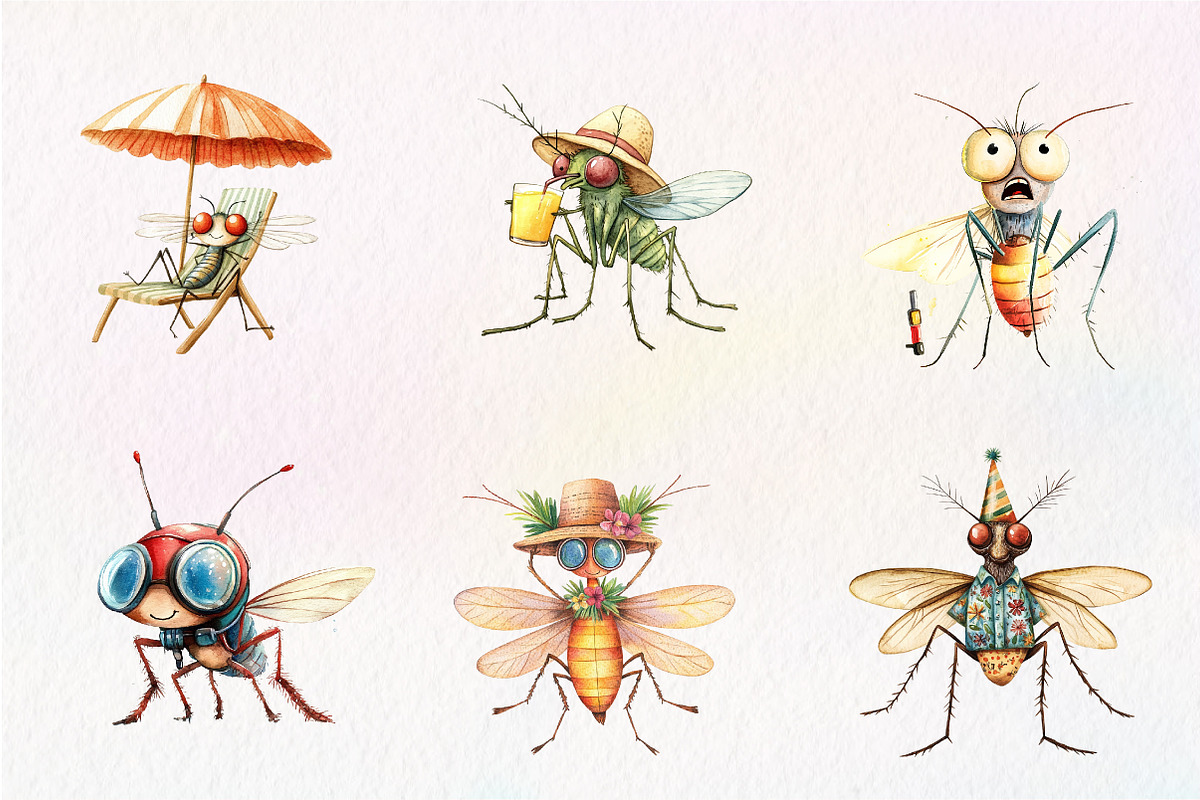 Summer Mosquitoes Clipart, an Illustration by CreationArt (Photo 4 of 5)