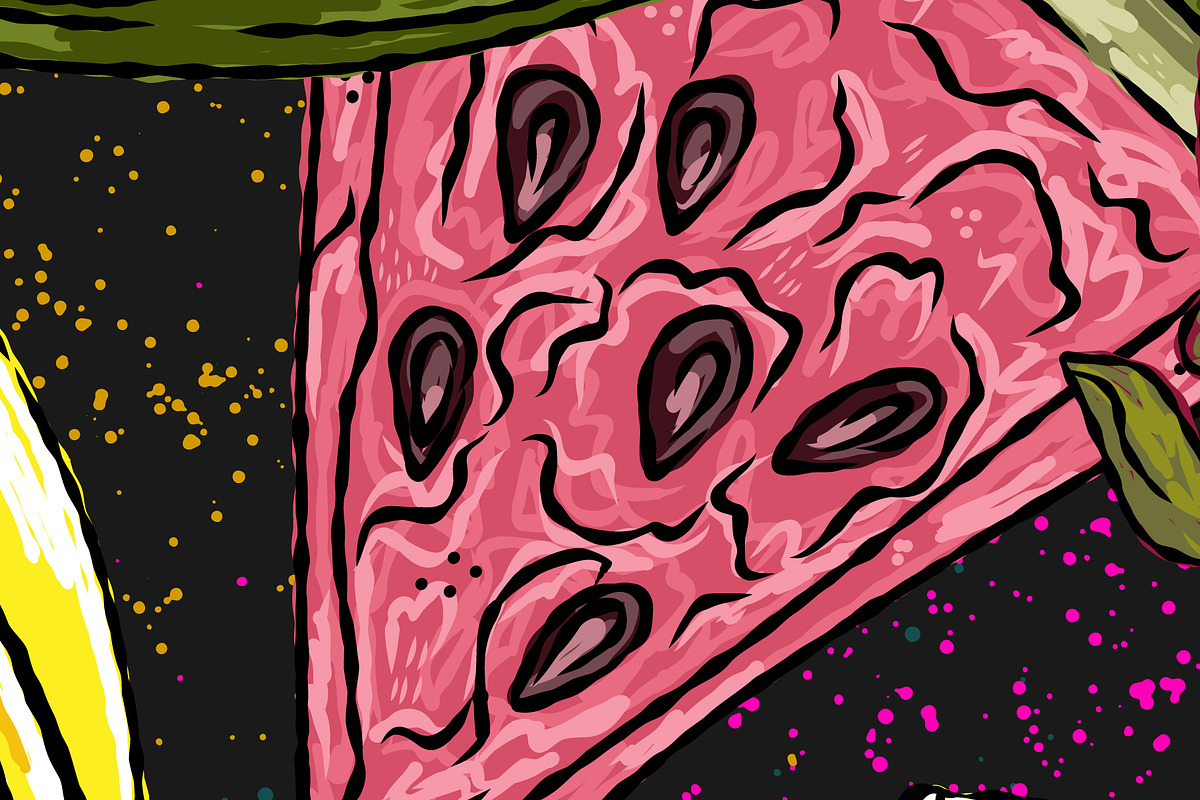 Botanical tropical fruits maximalist, a Pattern Graphic by NayaChu (Photo 7 of 9)