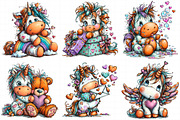 Whimsical Valentine Unicorn Clipart, an Illustration by Daily.Designs (Thumbnail 8 of 8)