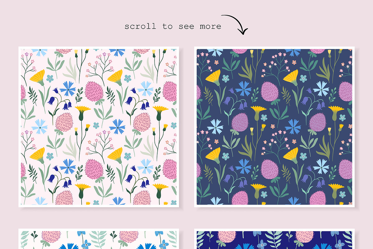 Meadow flowers collection, an Illustration by Letto studio (Photo 2 of 7)