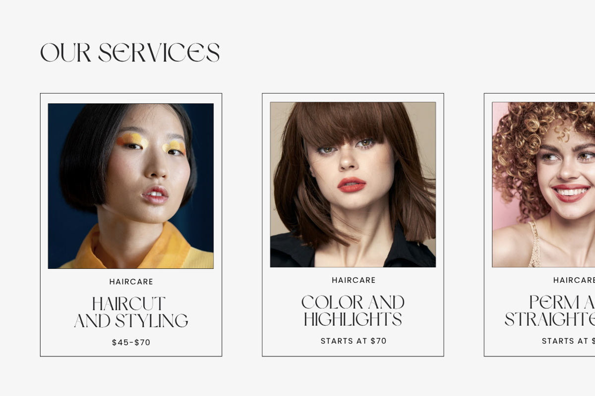 Canva Website Template - Tressande, a Landing Page Template by nofusshere (Photo 4 of 9)