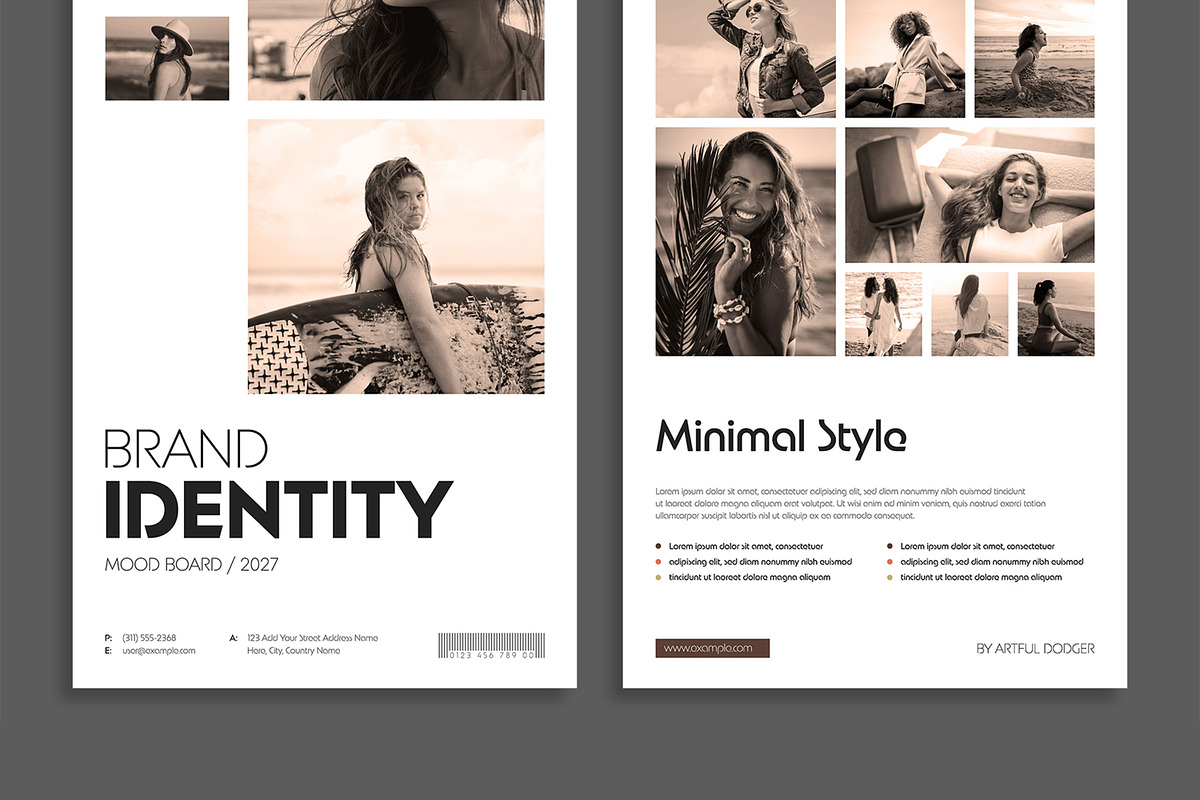Minimal Brand Identity Mood Board, a Social Media Template by MightyDesign (Photo 3 of 10)