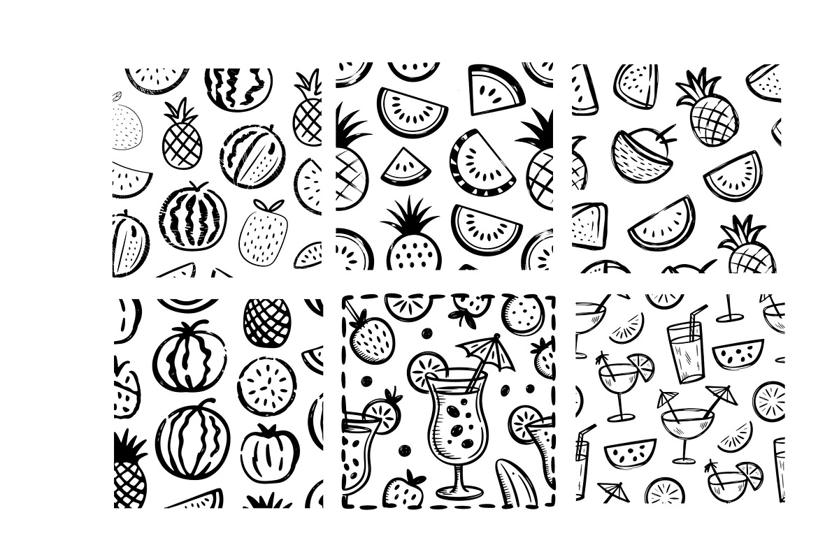 14 svg items Cocktail and Fruits set, a Background Graphic by SketchArtStudio (Photo 4 of 4)