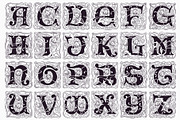 Antique Initials font, a Blackletter Font by kaer_shop (Thumbnail 11 of 13)