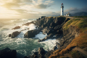A stunning image of a lighthouse per, a Photo by Iftikhar Alam