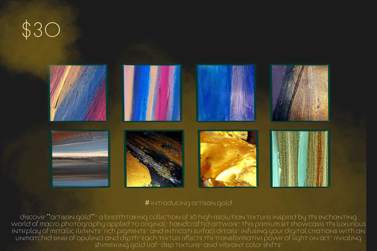 Artisan Gold: Luminous MacroTextures, a Texture Graphic by Christopher Brian Studio (Photo 2 of 9)