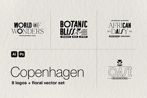 Copenhagen | Floral logo set