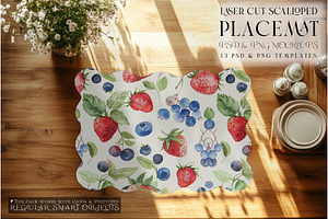 Scalloped Laser Cut Placemat Mockups, a Mockup by mock-ups
