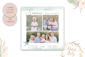 PSD Photo Session Card Template 42