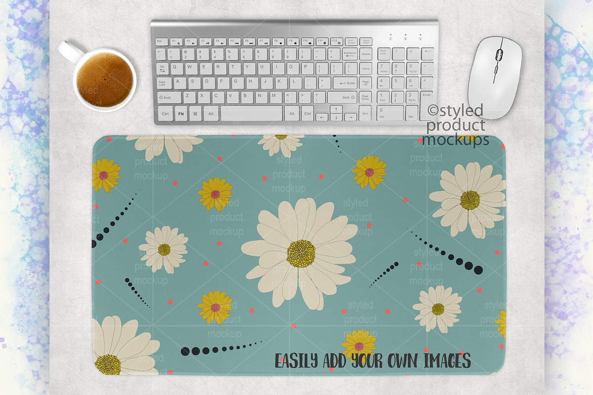 Sublimation 14x24 in desk mat mockup, a Merchandise Mockup by StyledProductMockups (Photo 2 of 6)