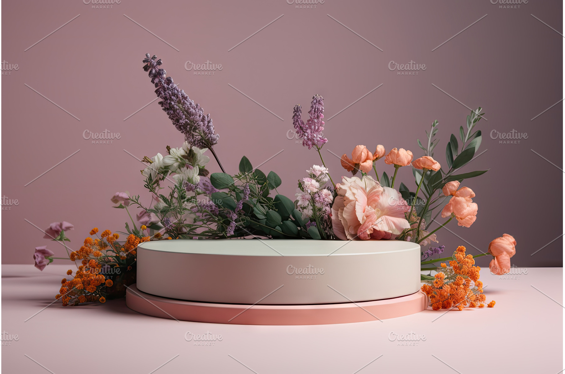 a minimal round podium with a burst, a Nature Photo by Sergey Kotenev
