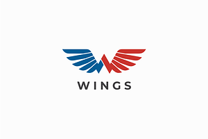 Wings Letter W Logo template, a Branding & Logo Template by yopie