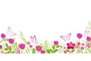 Long horizontal banner with pink, an Object Illustration by Nenahliadava Design