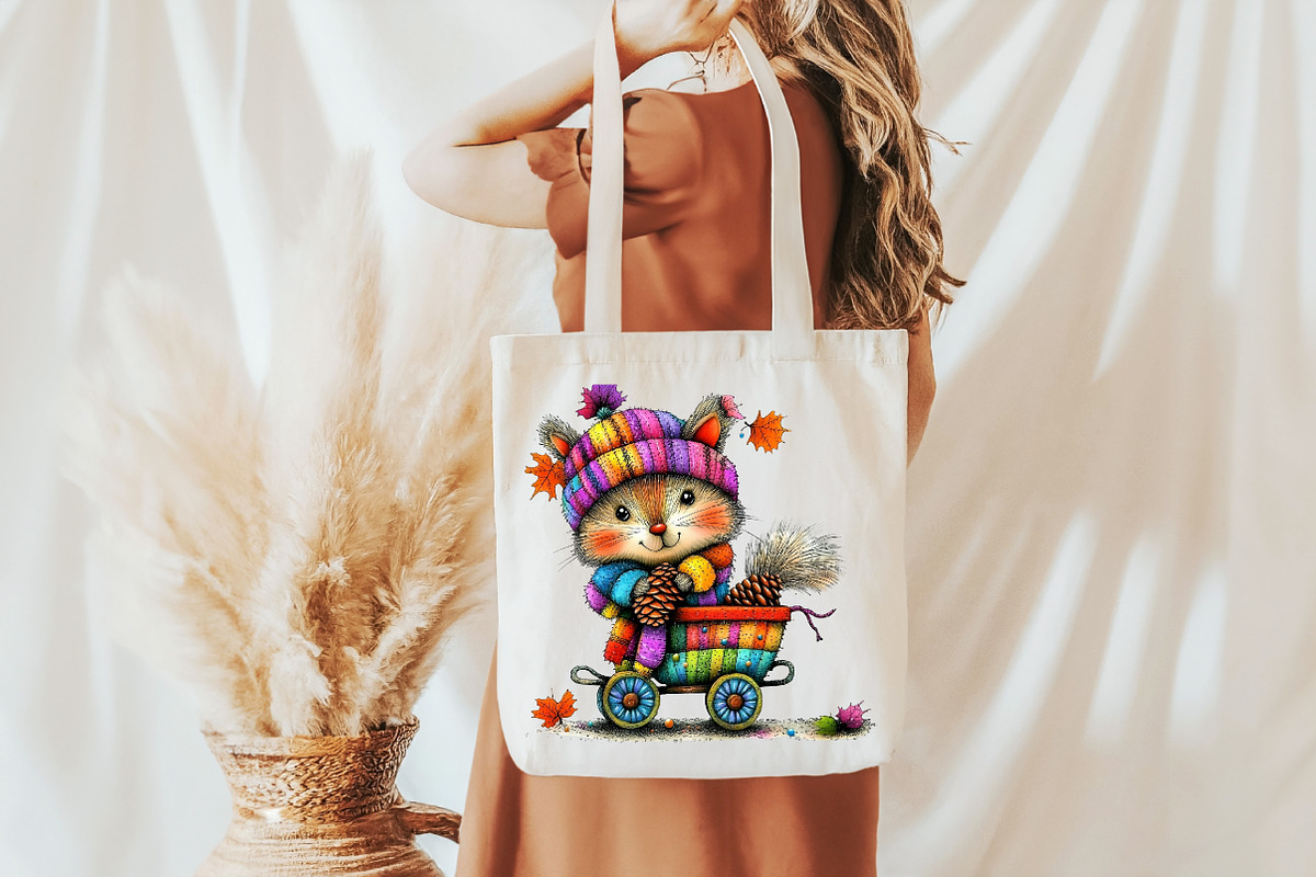Whimsical Autumn Animals Clipart, a Seasonal Illustration by designcity5 (Photo 4 of 5)