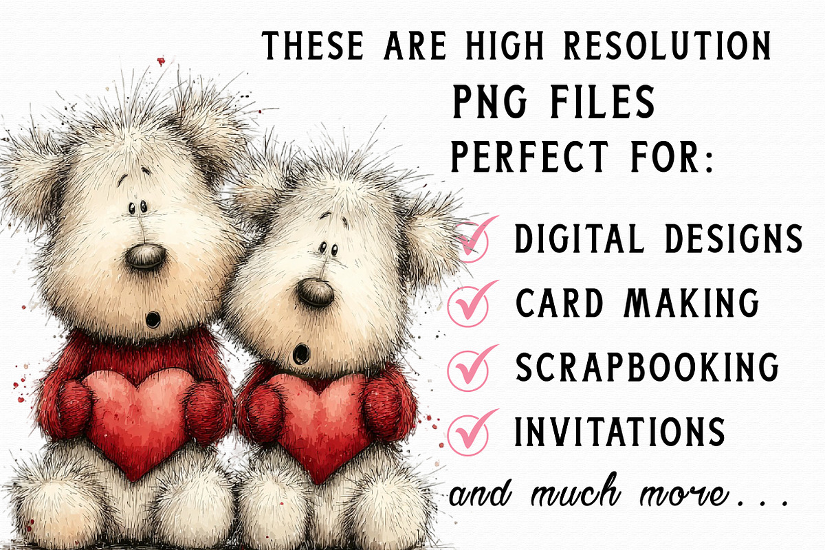 Cute Valentine Bears in Love PNG, an Illustration by Libby Wishes (Photo 5 of 7)
