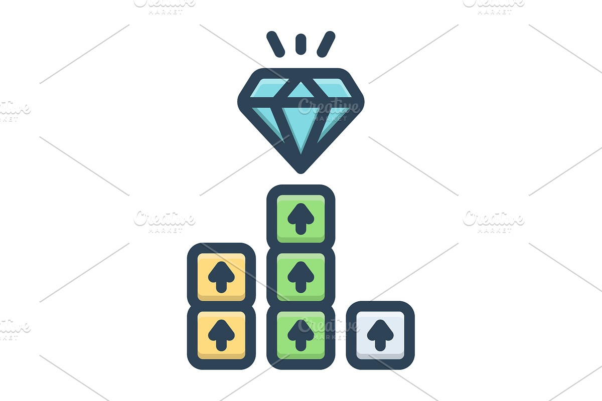 Values diamond color icon, a Duotone Icon by Creative priyanka
