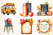 Autumn Back to School Clipart, an Illustration by Libby Wishes (Thumbnail 5 of 7)