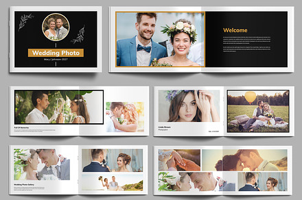 Wedding Photo Album Landscape, a Magazine Template by MightyDesign
