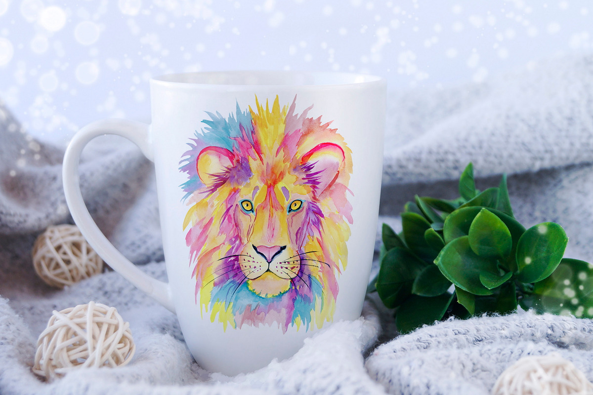 Watercolor Lion and Lioness, an Animal Illustration by ArtIrisArt (Photo 6 of 8)