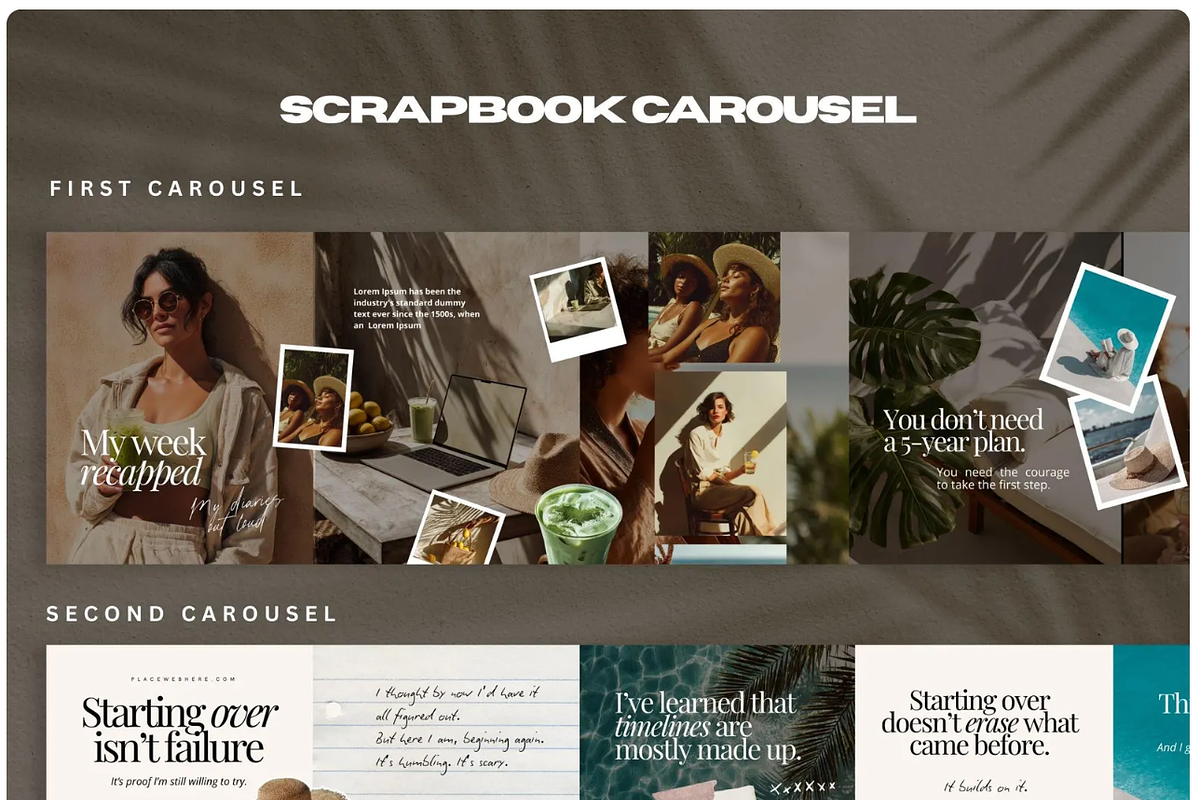 Luxe Scrapbook Carousel Templates, a Graphic by JOA CREATIVE LAB (Photo 7 of 7)