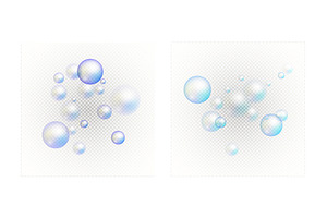 Set Transparent Soap Bubbles