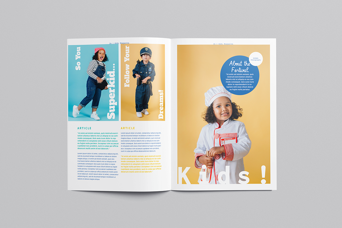 Kids Magazine Template, a Magazine Template by Designsoul14 (Photo 8 of 12)
