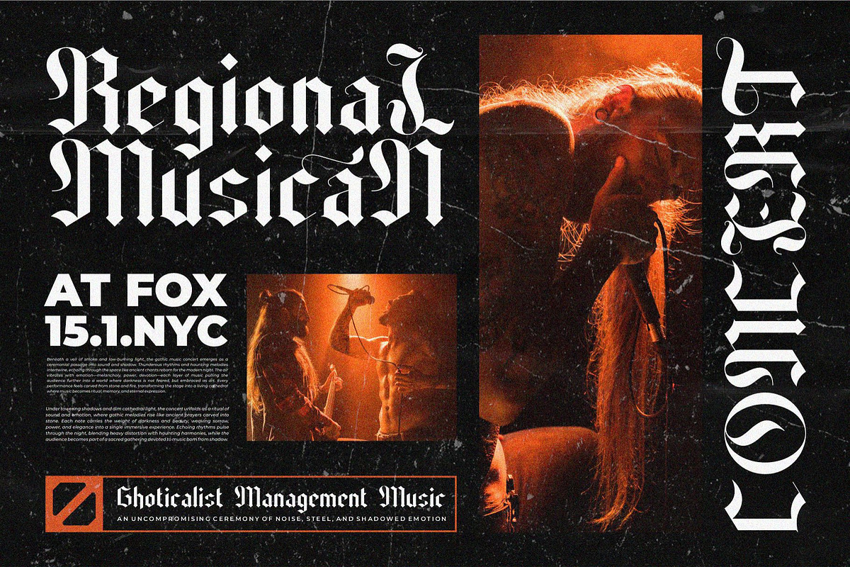 Locinse | Modern Blackletter Display, a Blackletter Font by Ermedia Studio (Photo 4 of 10)