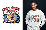 Cant Adult Today Cat PNG, an Animal Illustration by Unique Design Team (Thumbnail 5 of 5)