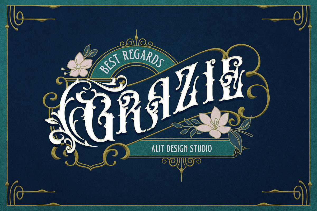 Brick Stone Victorian Typeface, a Blackletter Font by alit design (Photo 23 of 23)