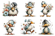 Whimsical Spring Duck Clipart, an Illustration by Dream Creation (Thumbnail 4 of 7)