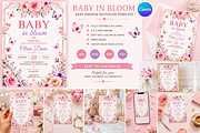 Baby in Bloom Shower Flyer Template, a Flyer Template by S Graphic Studio (Thumbnail 1 of 11)