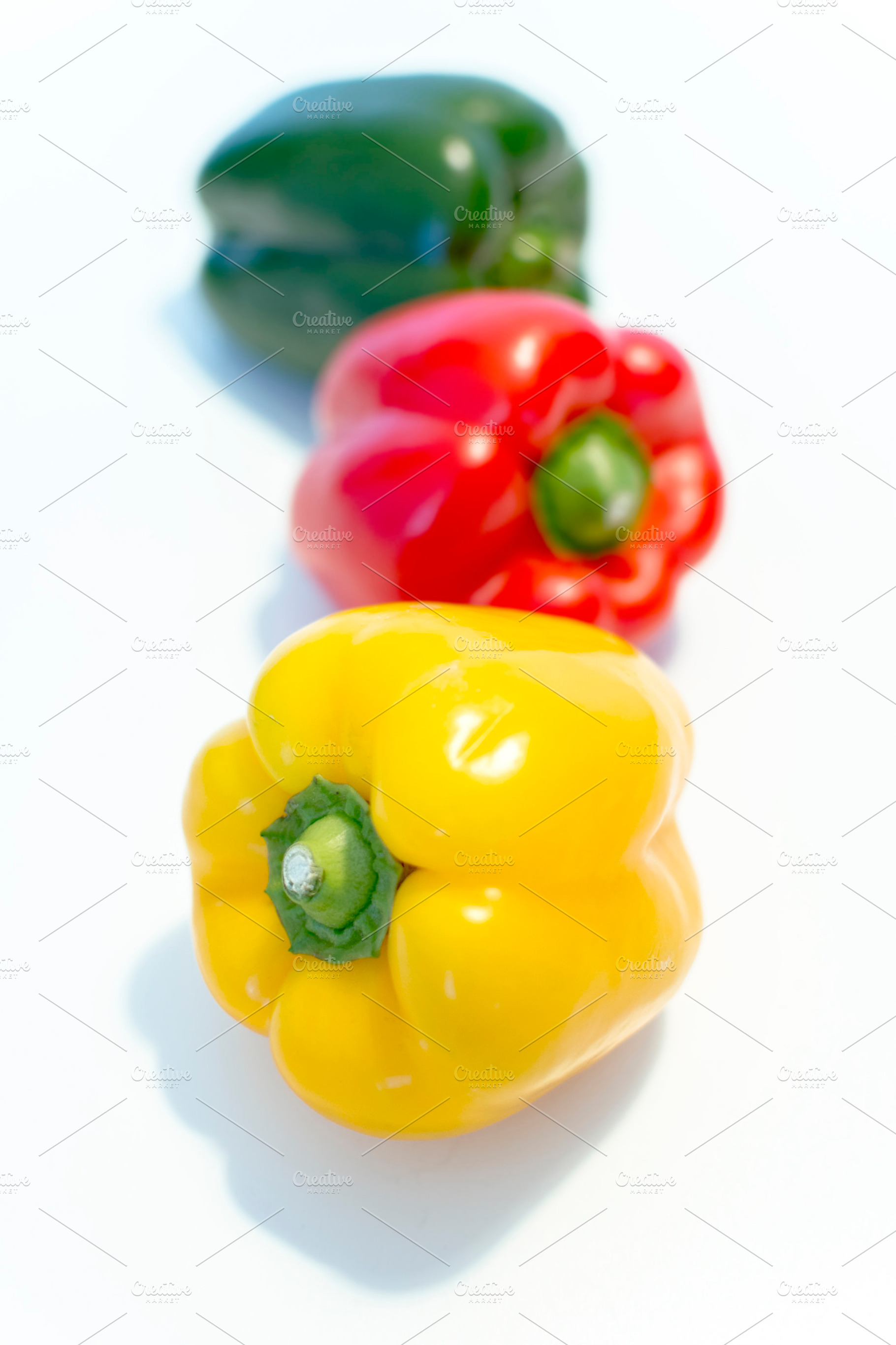 Colored peppers containing peppers, pepper, and isolated, a Food & Drink Photo by Mayet Photo
