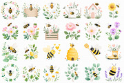 Charming Honey Bee Garden Clipart Se, an Illustration by Libby Wishes (Thumbnail 5 of 7)