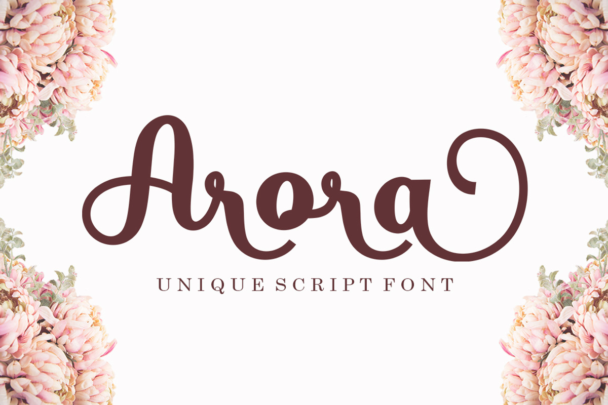 Arora Script, a Script Font by Bosstype Studio (Photo 1 of 6)