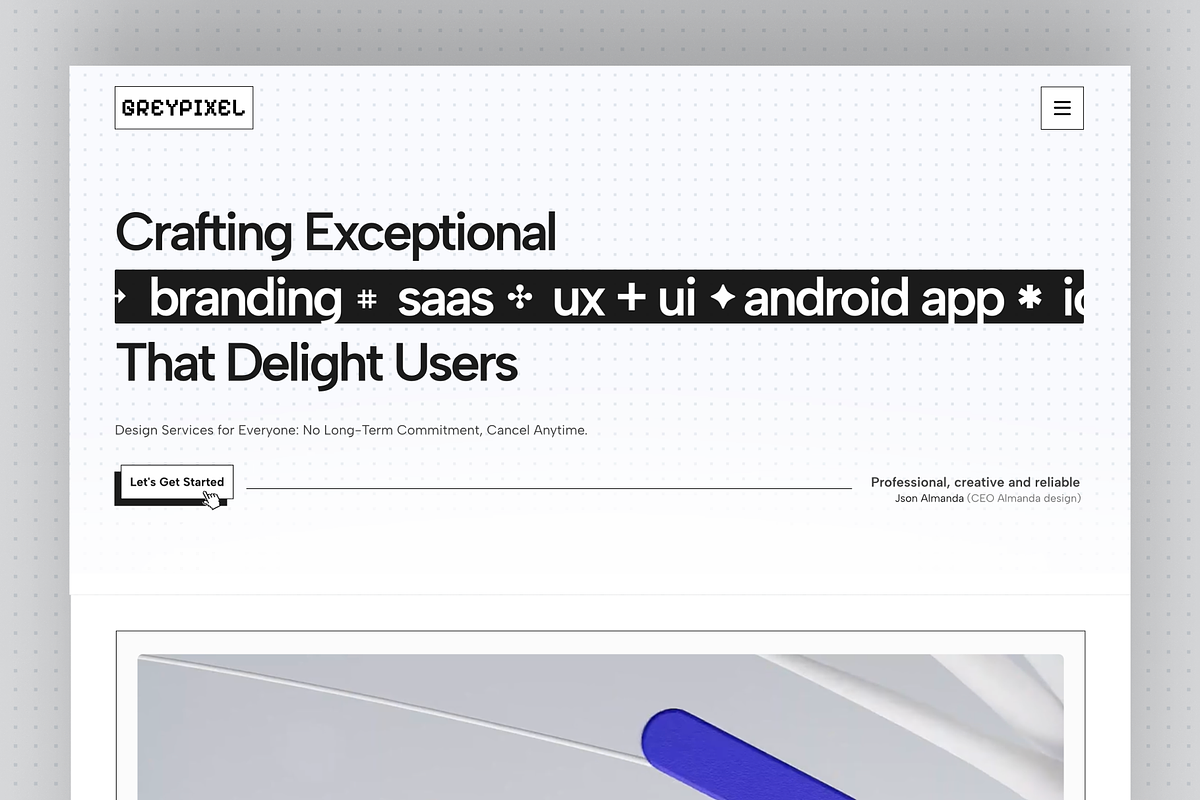 GreyPixel — Cleanest Agency Template, a Landing Page Template by Remix Framer (Photo 1 of 3)